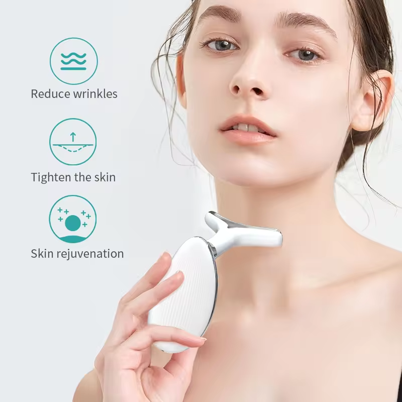Anti Wrinkle Beauty Apparatus – Neck & Face Lifting Device with EMS & LED