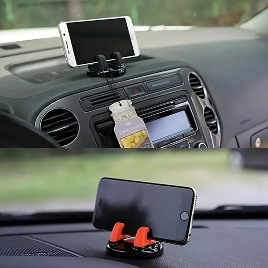 Dashboard Car Phone Holder – 360° Rotating Silicone Mount for Smartphones