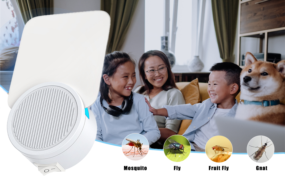 Indoor Fly & Mosquito Trap – Plug-in Bug Light for Fruit Flies, Gnats & Moths