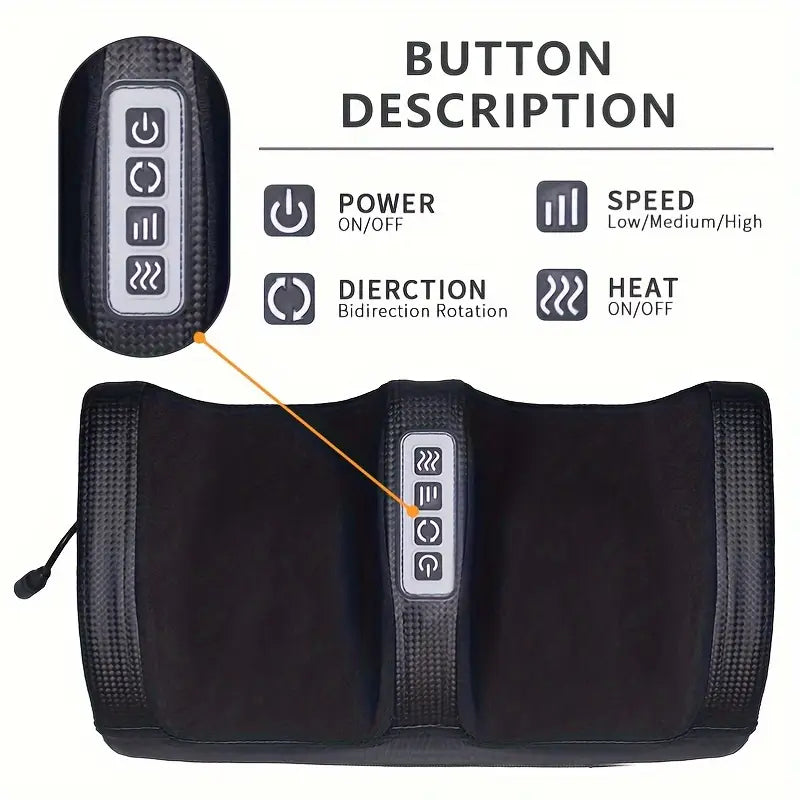 Electric Foot Massager – 3-in-1 Heat, Vibration & Kneading Relief