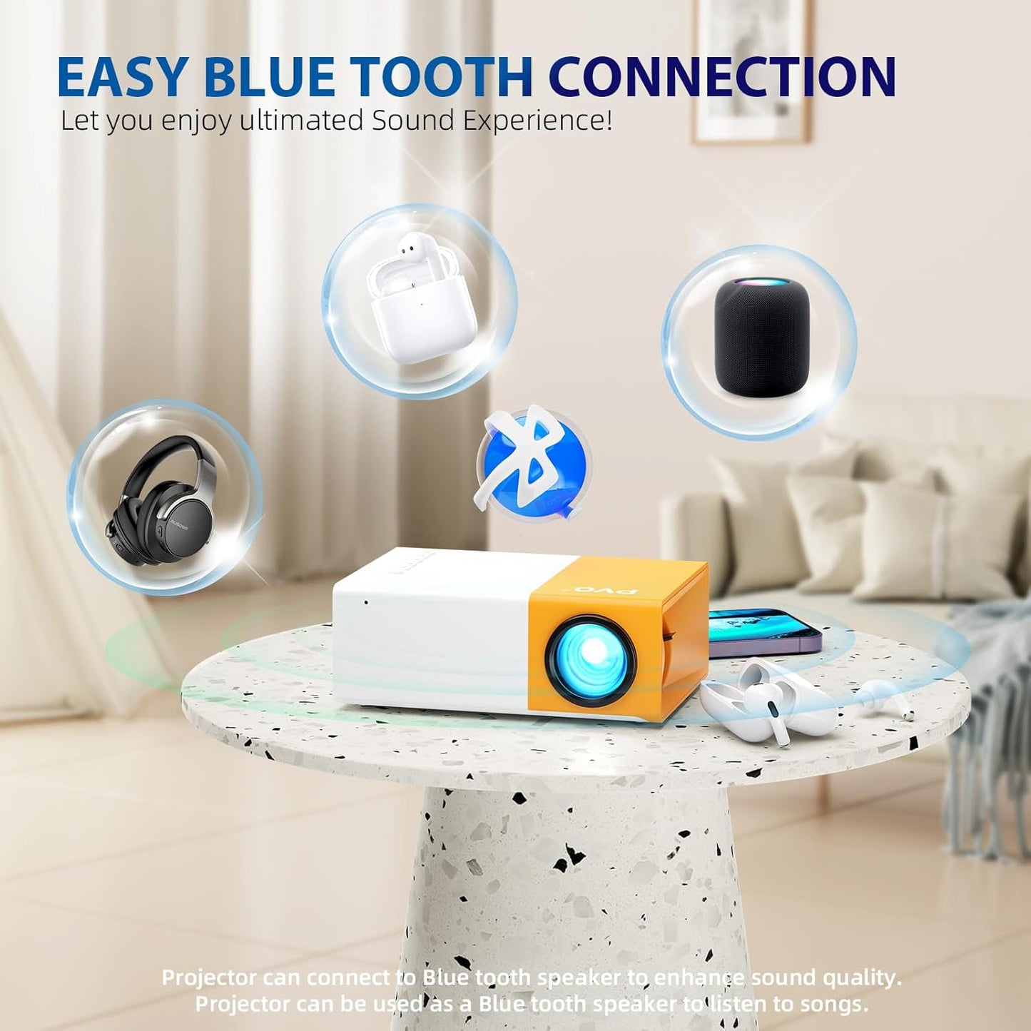 Mini Portable LED Projector – Compact Home Cinema Experience