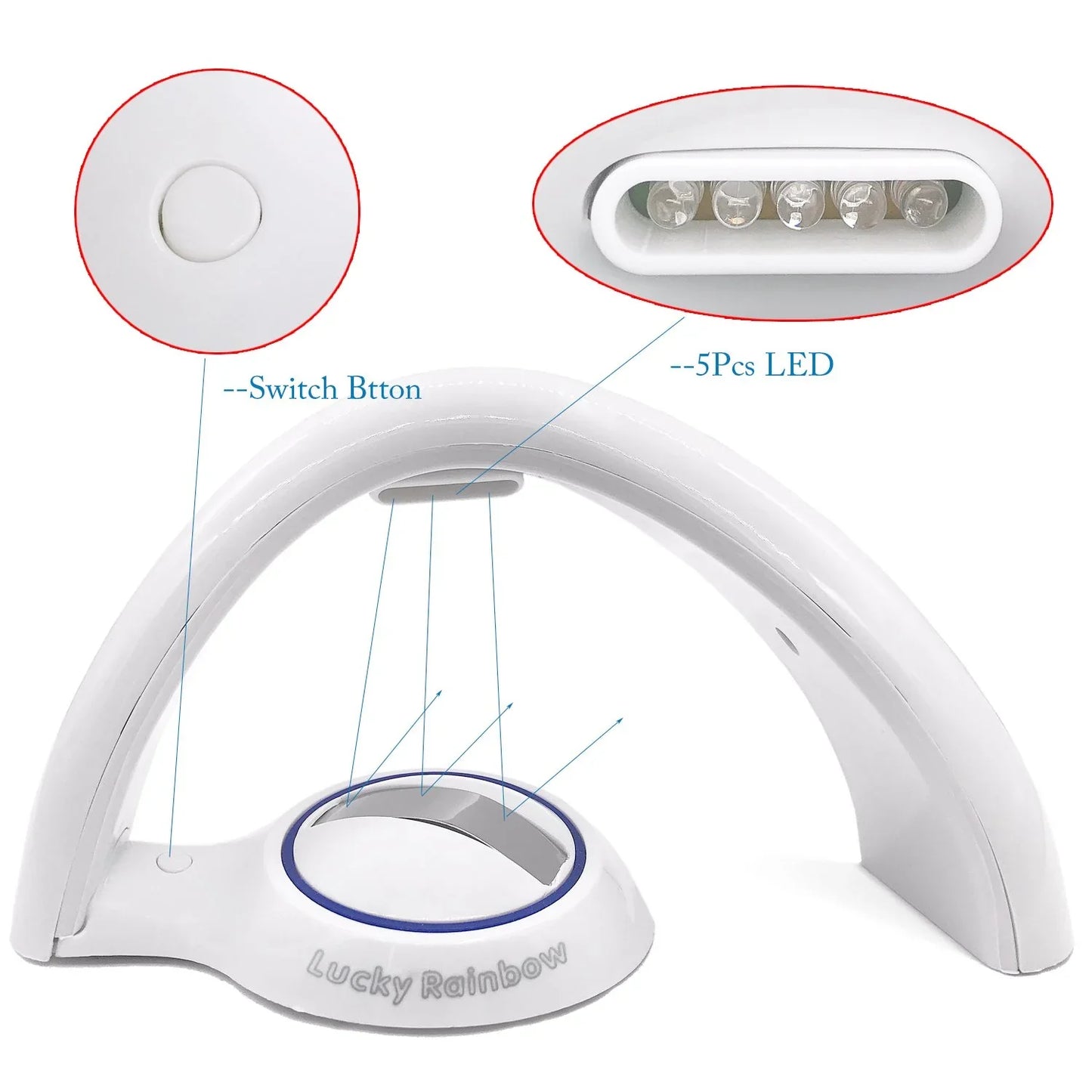 Lucky Rainbow LED Projector Lamp – Magical Night Light for Kids & Home Decor