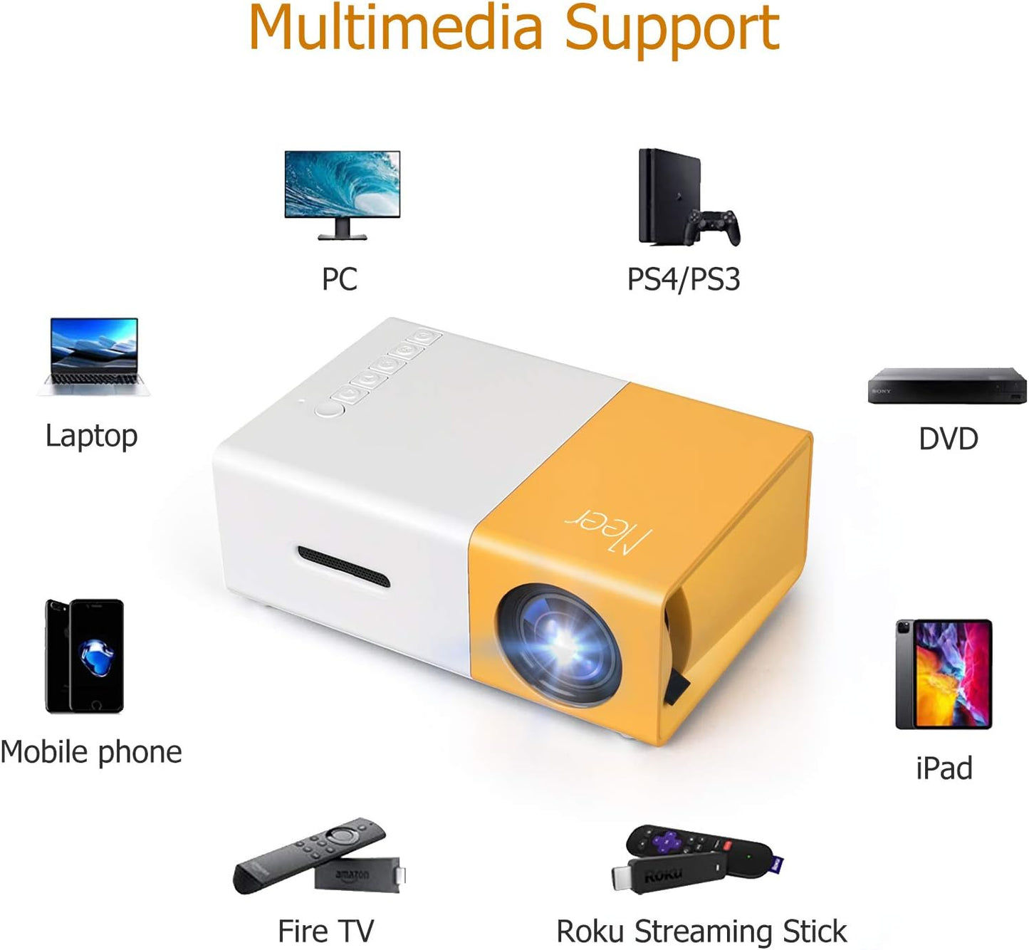 Mini Portable LED Projector – Compact Home Cinema Experience
