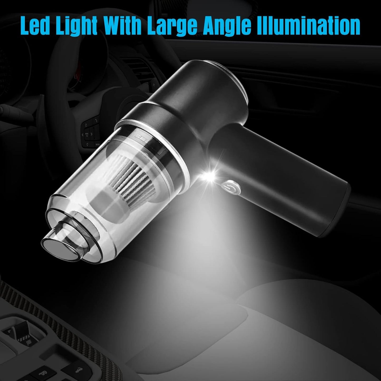 Mini Handheld Vacuum for Car & Home – Dual Attachments