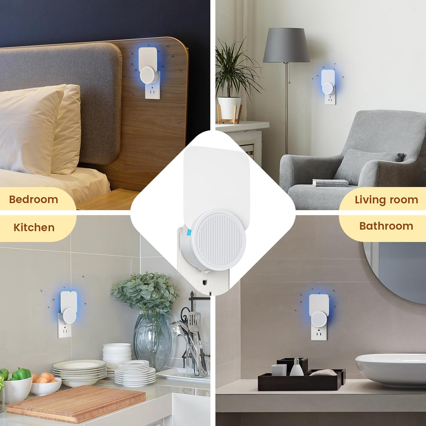 Indoor Fly & Mosquito Trap – Plug-in Bug Light for Fruit Flies, Gnats & Moths