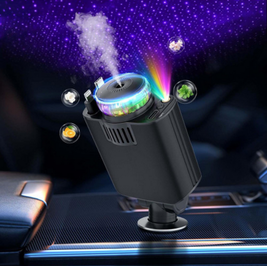 ⚡5-in-1 Starlight Car Charger – Power, Style & Freshness on the Go