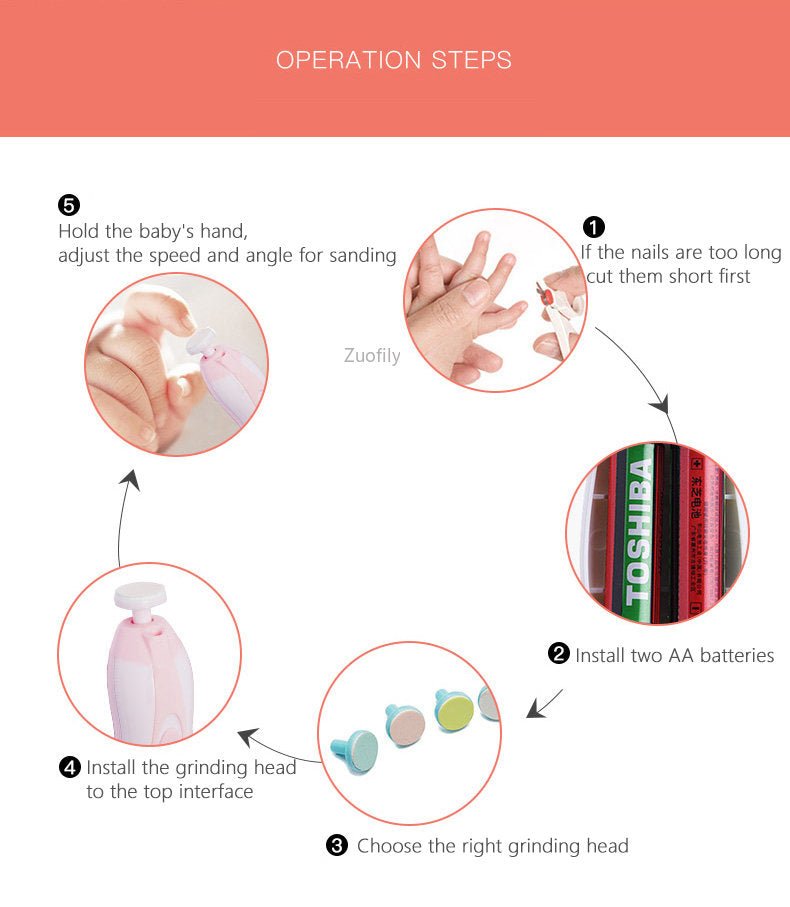 Electric Baby Nail Trimmer – Safe, Silent & Gentle Nail Care