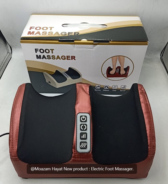 Electric Foot Massager – 3-in-1 Heat, Vibration & Kneading Relief