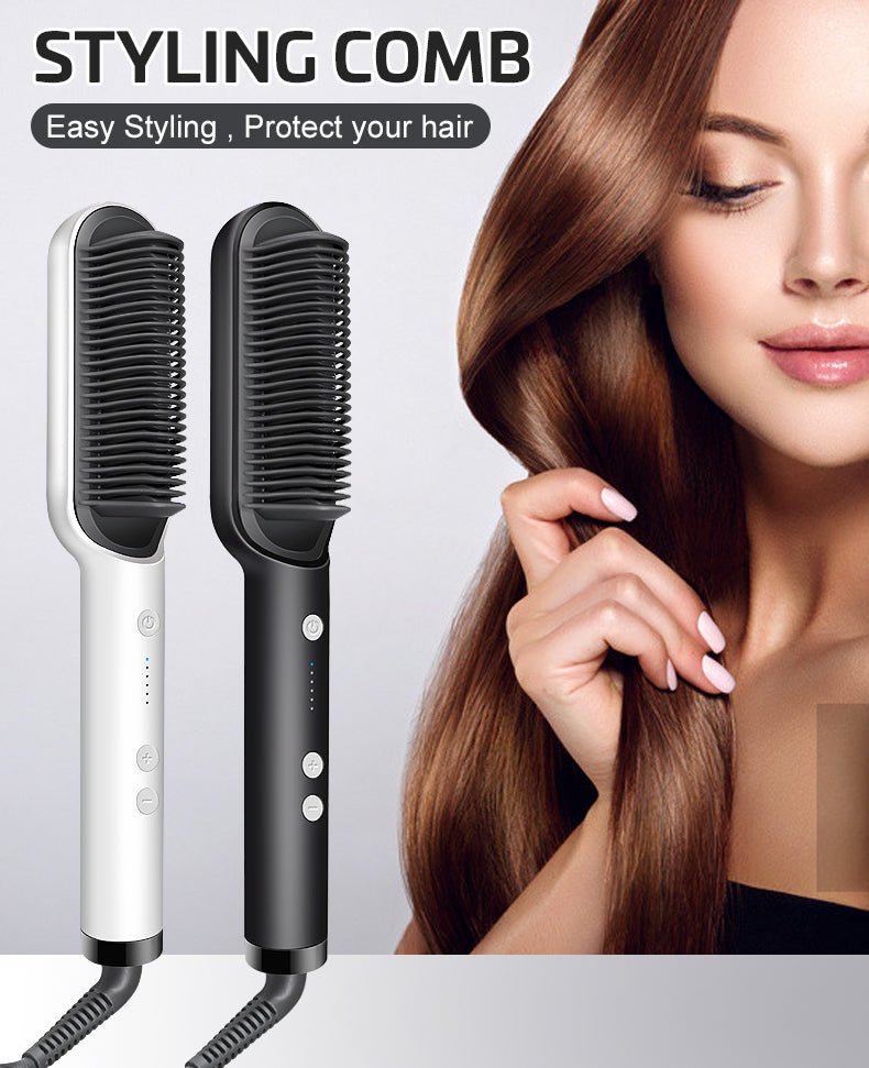 Electric Hair Straightening Comb with Temperature Control
