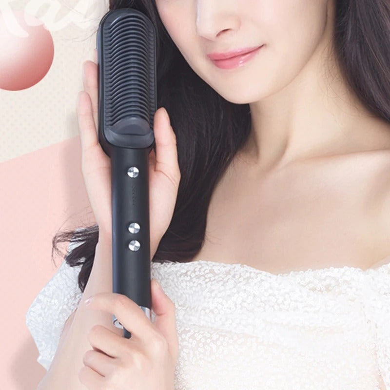 Electric Hair Straightening Comb with Temperature Control