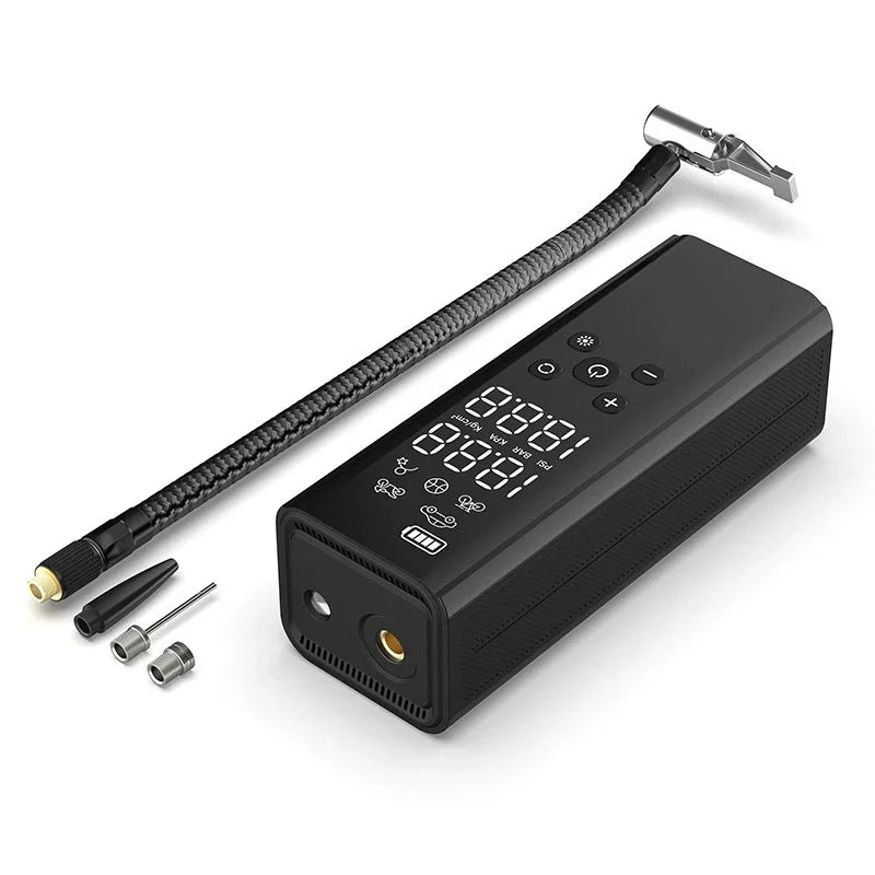 Multifunctional Air Pump – Fast & Portable Tire Inflator with LED Display