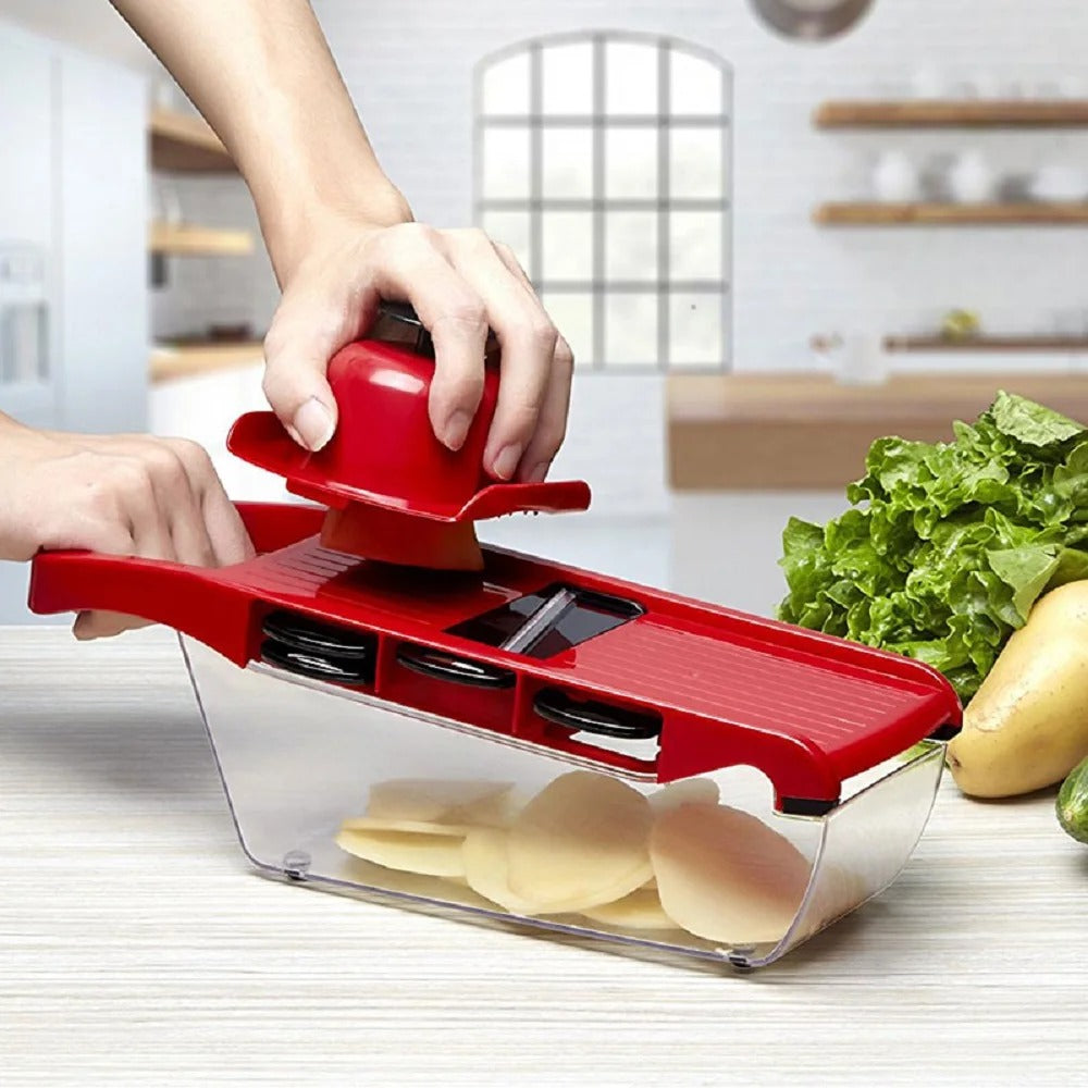 All-in-One Kitchen Slicer – 6 Blades, Peeler & Easy Cleaning