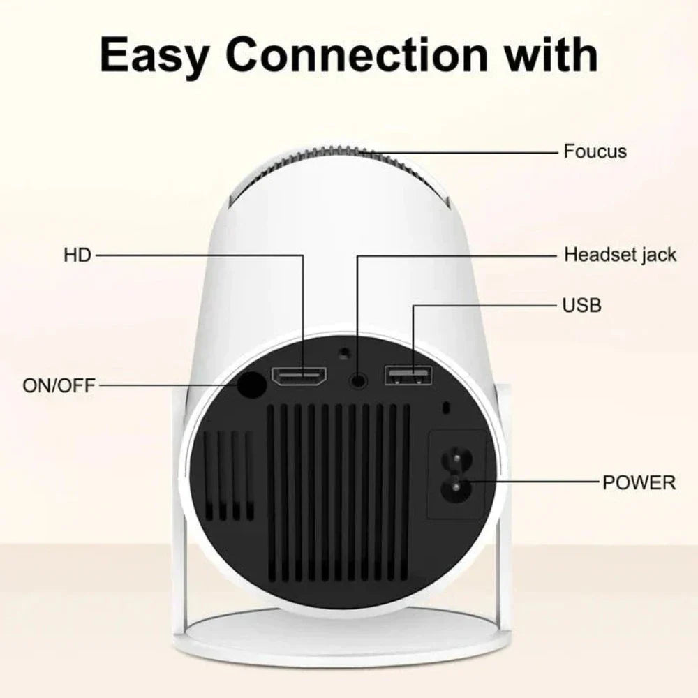 Mini Round Projector – Turn Any Wall into a Big Screen
