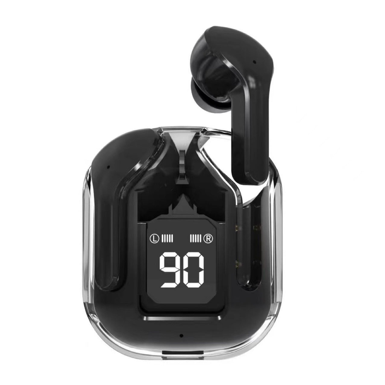 T6 Crystal Wireless Earphones with LED Display & Bluetooth 5.3