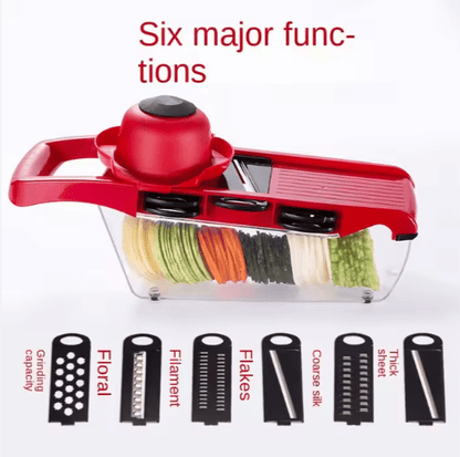 All-in-One Kitchen Slicer – 6 Blades, Peeler & Easy Cleaning