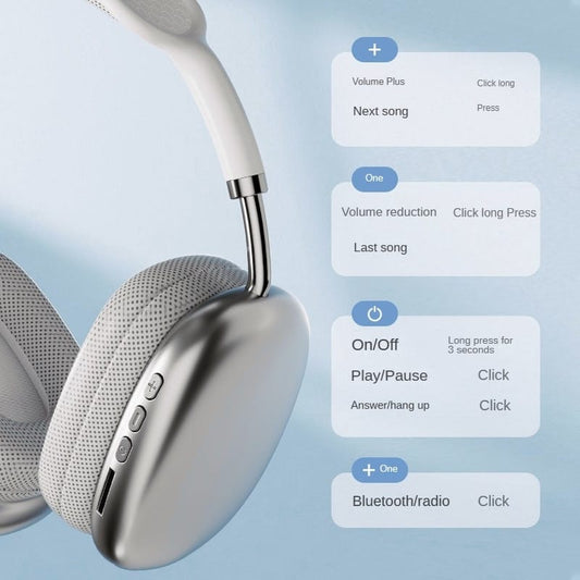 P9 Wireless Bluetooth Headphones – Deep Bass, Noise Cancelling & Foldable Design