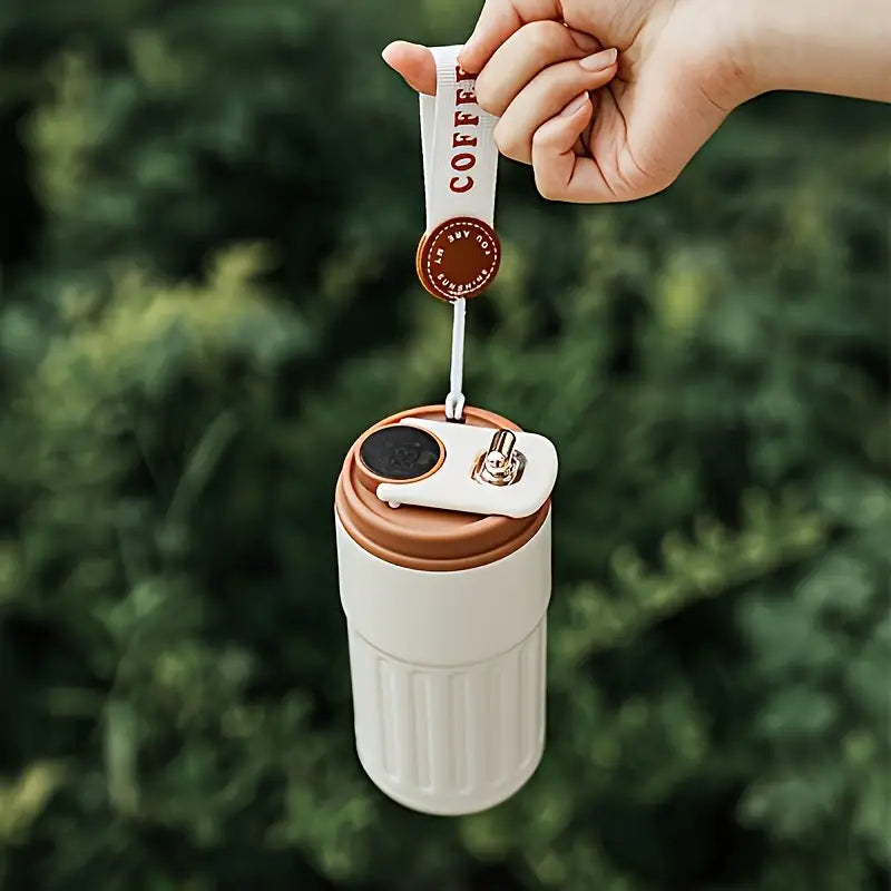 Smart Temperature Display Travel Mug – Stainless Steel Insulated Cup with Leak-Proof Lid