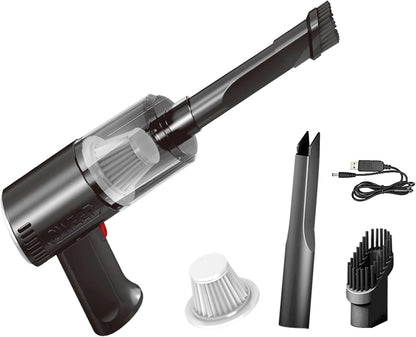 Mini Handheld Vacuum for Car & Home – Dual Attachments