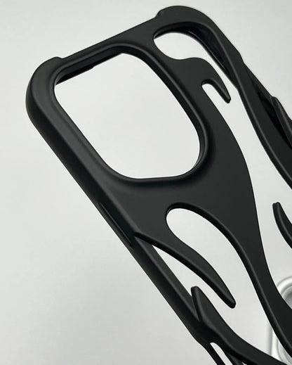 Glossy Flame Cutout Phone Case