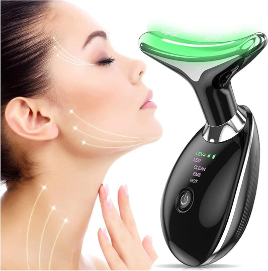 Anti Wrinkle Beauty Apparatus – Neck & Face Lifting Device with EMS & LED