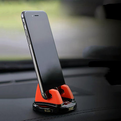 Dashboard Car Phone Holder – 360° Rotating Silicone Mount for Smartphones