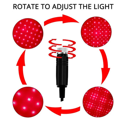 Mini LED Car Star Light – Adjustable Star Projector for Car & Home