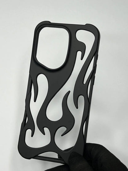 Glossy Flame Cutout Phone Case