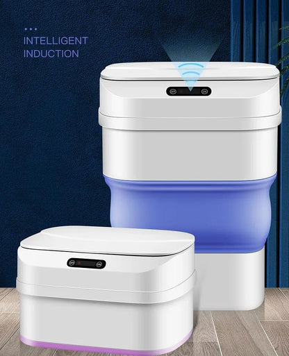 Smart Sensor Folding Infrared Trash Can – Touchless, Space‑Saving & Stylish
