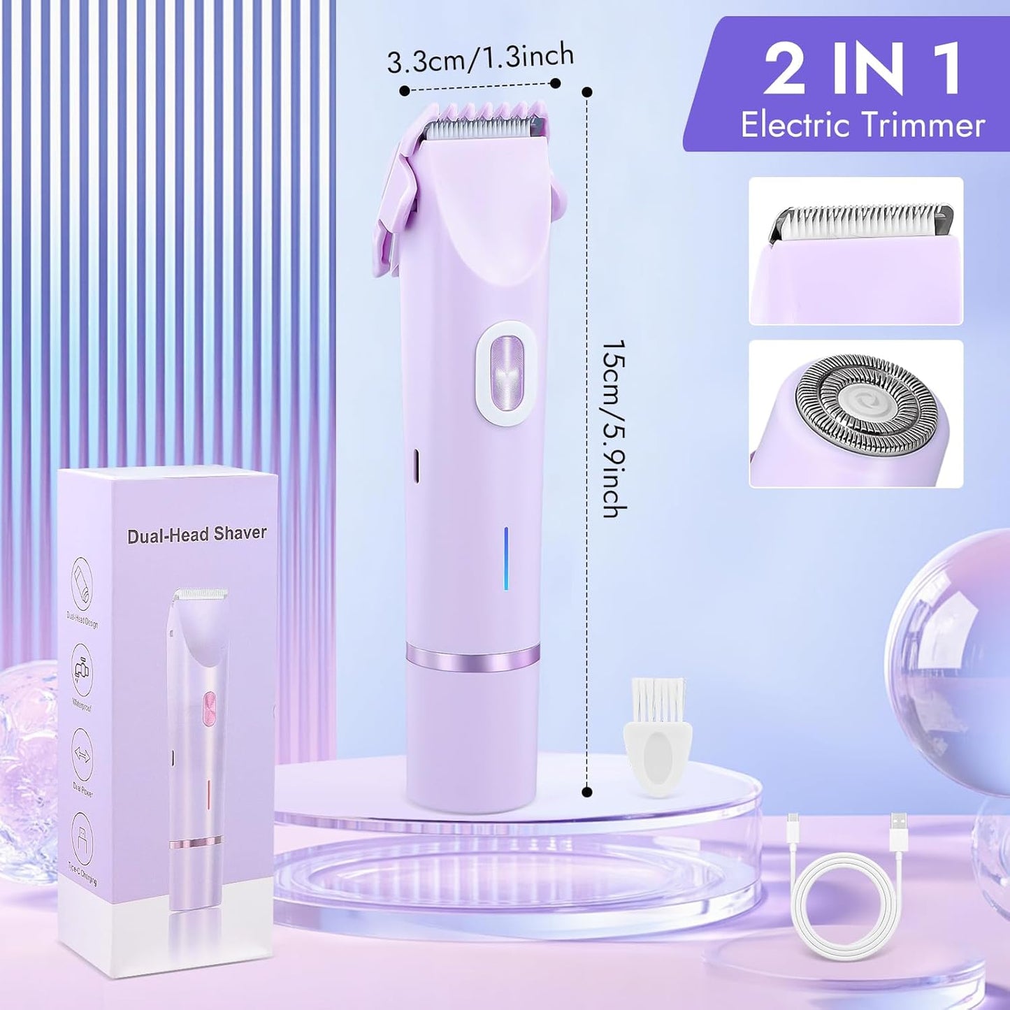 Double Head Electric Shaver - Shave Smarter, Faster & Fresher Every Day