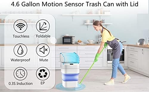 Smart Sensor Folding Infrared Trash Can – Touchless, Space‑Saving & Stylish