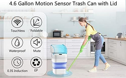 Smart Sensor Folding Infrared Trash Can – Touchless, Space‑Saving & Stylish