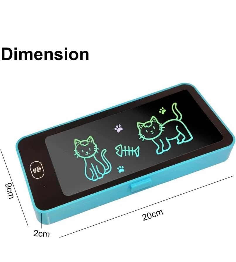 Kids Pencil Box with LCD Drawing Tablet – Storage & Learning in One