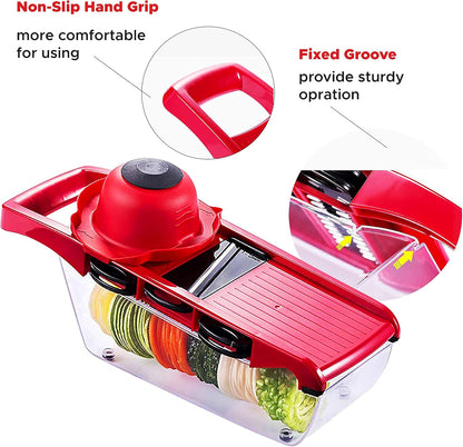All-in-One Kitchen Slicer – 6 Blades, Peeler & Easy Cleaning