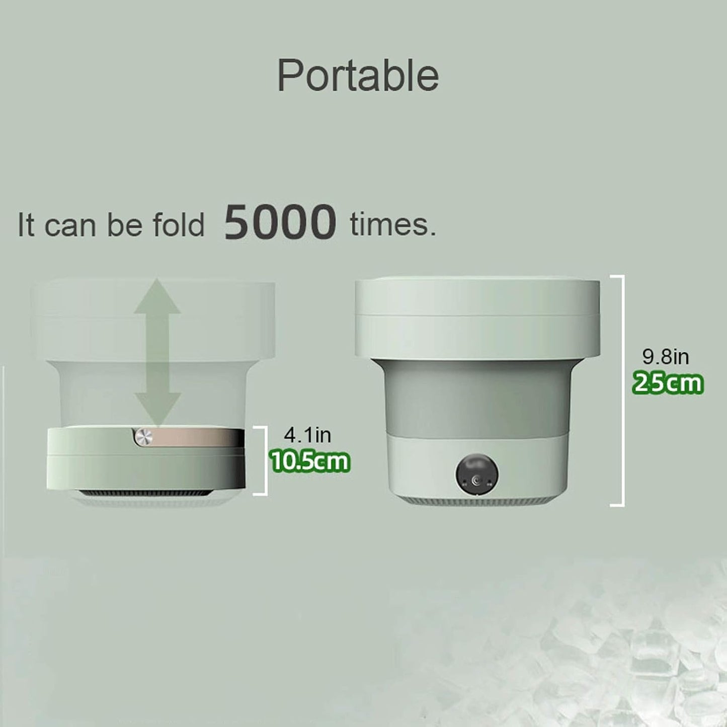 Foldable Mini Laundry Machine – Portable Collapsible Washer for Travel & Home