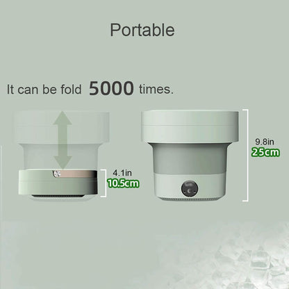 Foldable Mini Laundry Machine – Portable Collapsible Washer for Travel & Home