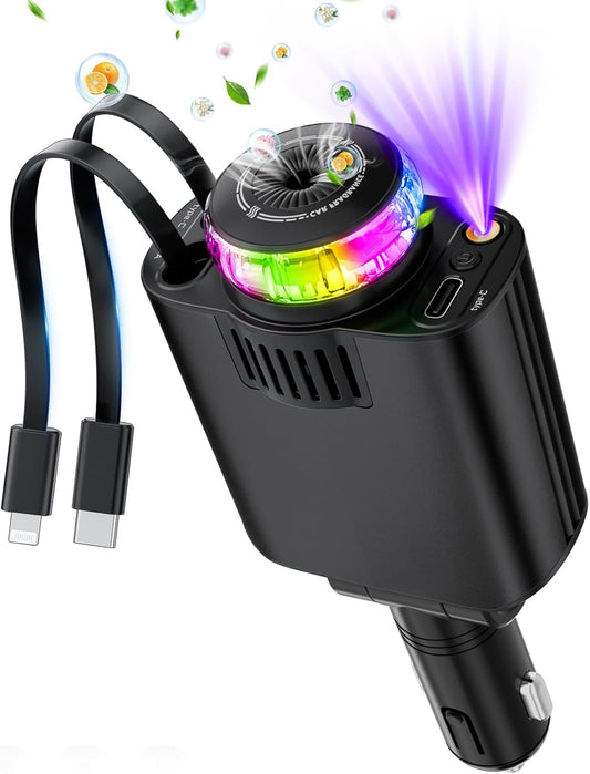 ⚡5-in-1 Starlight Car Charger – Power, Style & Freshness on the Go