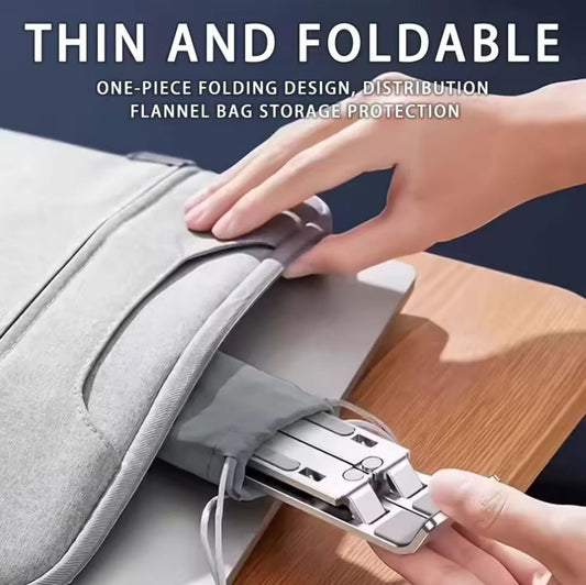 Adjustable Foldable Laptop Stand – Portable 6-Level ABS Holder for Laptops & Tablets