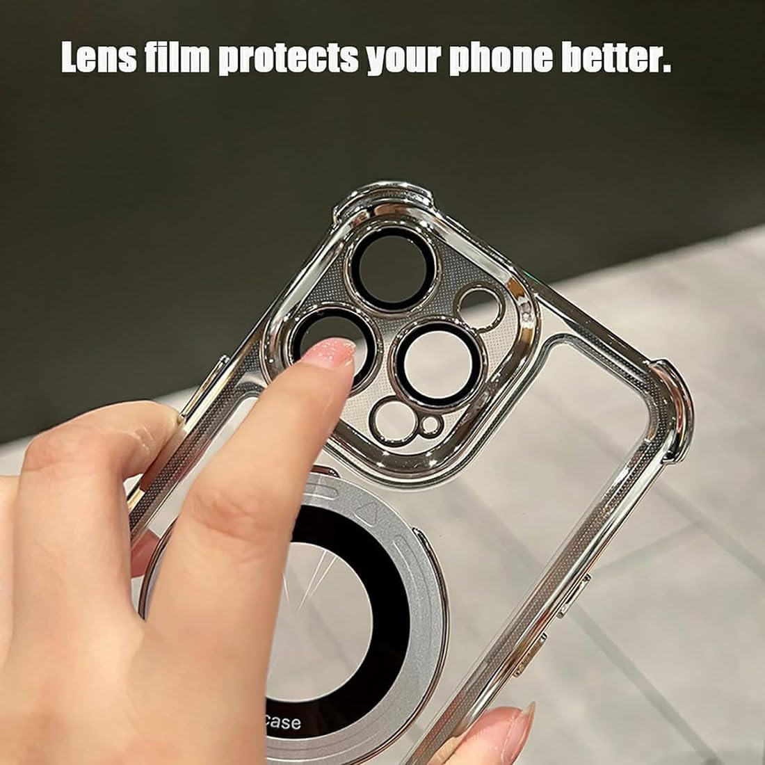Airbag Anti-Drop iPhone Case | Invisible Ring Holder & Magnetic Kickstand for iPhone 15/14/13 Pro Max