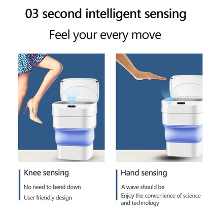 Smart Sensor Folding Infrared Trash Can – Touchless, Space‑Saving & Stylish