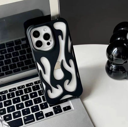 Glossy Flame Cutout Phone Case
