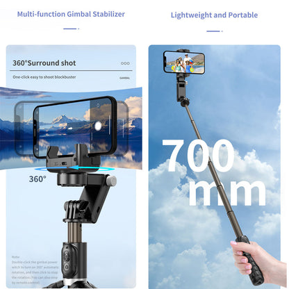 Smart Handheld Gimbal – 3-in-1 Selfie Stick, Tripod & Stabilizer