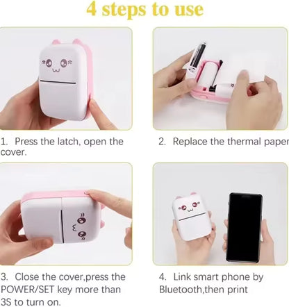 Portable Mini Thermal Printer – BT/Wireless Document & Photo Print Anywhere
