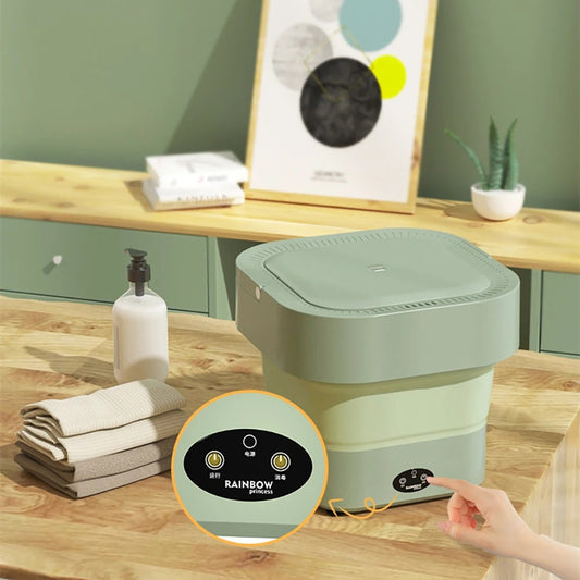 Foldable Mini Laundry Machine – Portable Collapsible Washer for Travel & Home
