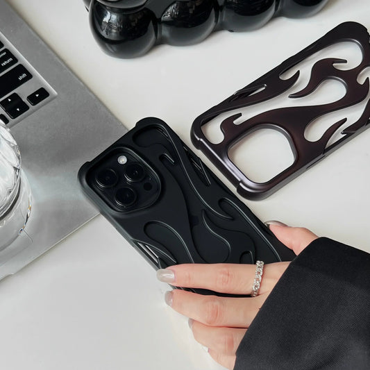 Glossy Flame Cutout Phone Case