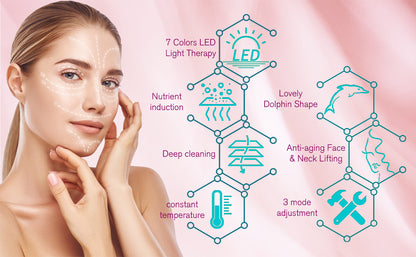 Anti Wrinkle Beauty Apparatus – Neck & Face Lifting Device with EMS & LED