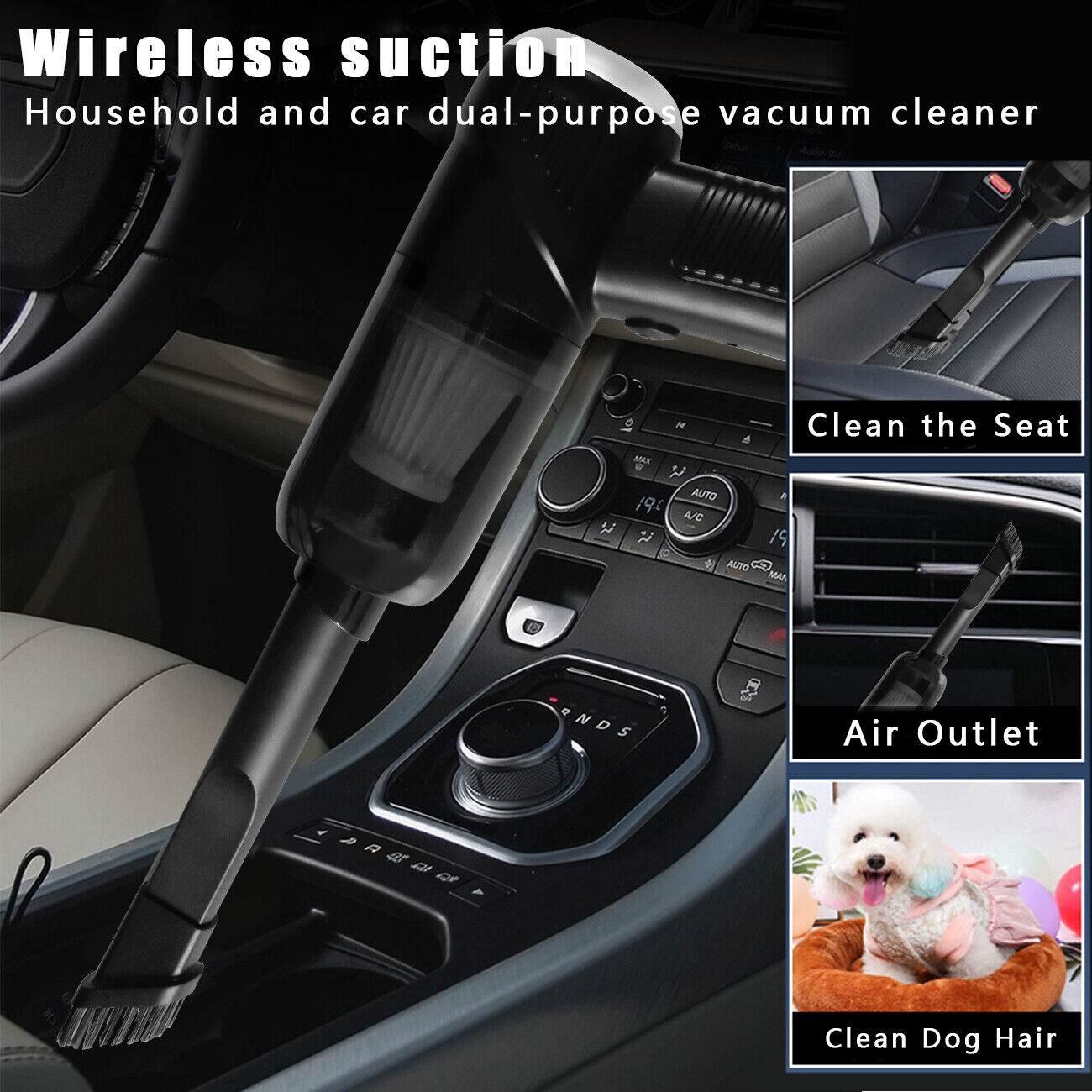 Mini Handheld Vacuum for Car & Home – Dual Attachments