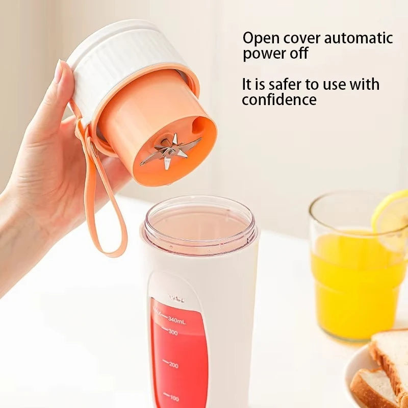 Portable Mini Juicer Blender– 340ml Rechargeable Portable Mixer
