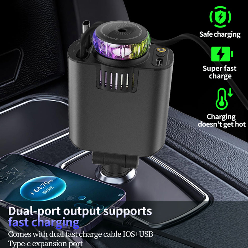 ⚡5-in-1 Starlight Car Charger – Power, Style & Freshness on the Go