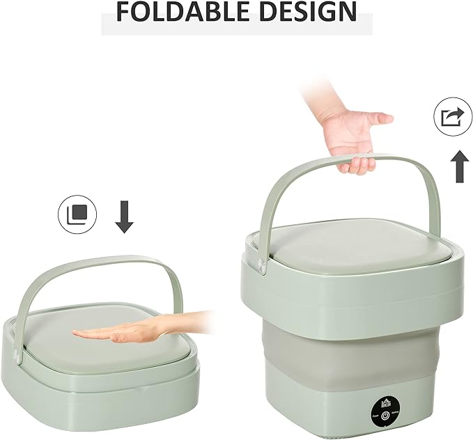 Foldable Mini Laundry Machine – Portable Collapsible Washer for Travel & Home
