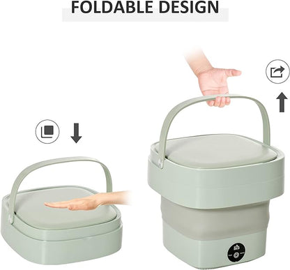 Foldable Mini Laundry Machine – Portable Collapsible Washer for Travel & Home